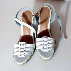 Sociology Womens Huarache Wedge- White Size 8.5